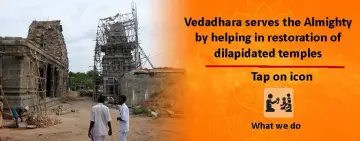 Helping in restoration of dilapidated temples