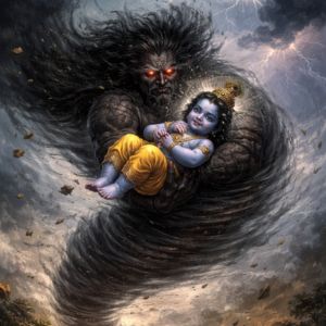 The Day the Storm Tried to Carry Bhagavan Away