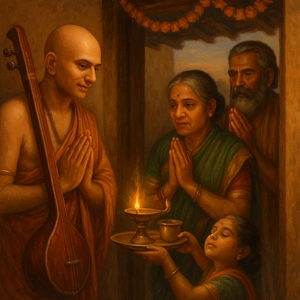 Narada Visits Vraja After Krishna's Birth