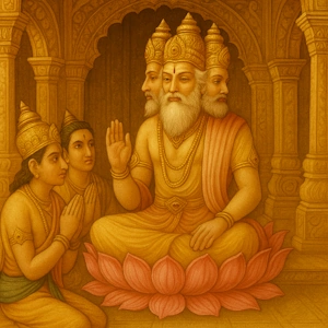 Brahma Gives Upadesha of Narasimha Mantra to Devas