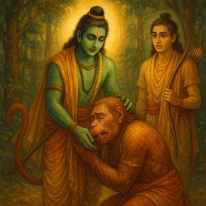 Lord Rama Meets Hanuman Ji at Rishyamukachala
