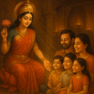 Lakshmi Devi Gives Ananda to Her Devotees