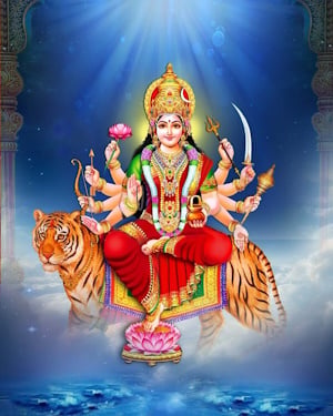 Trimurthys Get Darshan of Mahamaya