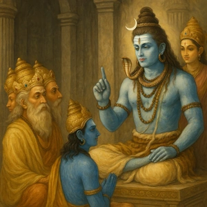 Mahadeva Tells Brahma and Sri Hari to Start Chanting Omkara