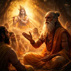 भगवान की लीलाओं के बारे मे सुनते वक्त भगवान कानों से प्रवेश करके हृदय में बस जाते हैं