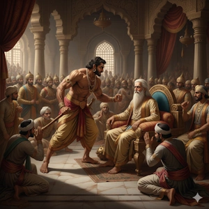 धृतराष्ट्र के ऊपर भीमसेन का क्रोध