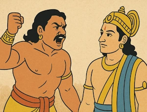 भीमसेन युधिष्ठिर के ऊपर भी भडक उठते हैं