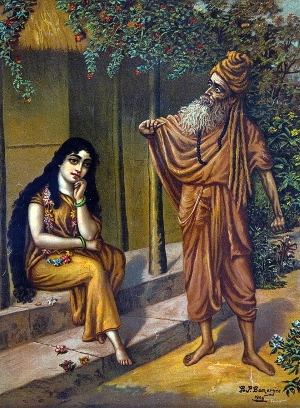 Durvasa cursing Shakuntala