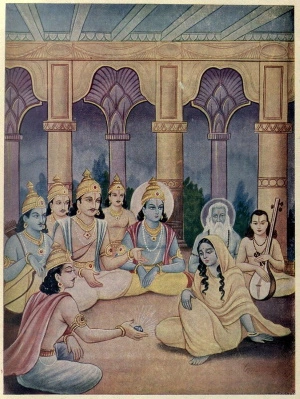 Draupadi with the Pandavas