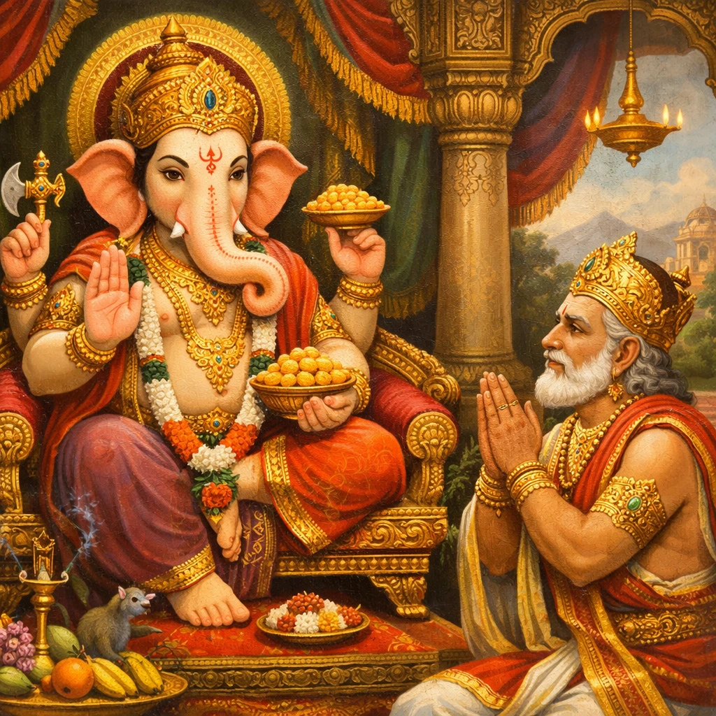 ಗಣೇಶನು ರಾಜ ಜನಕನನ್ನು ಪರೀಕ್ಷಿಸುತ್ತಾನೆ
