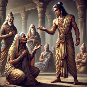 யுதிஷ்டிரர் எல்லாப் பெண்களையும் சபிக்கிறார்