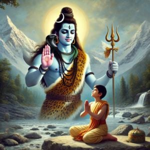 உபமன்யு சிவபெருமானின் ஆசியைப் பெறுகிறார்