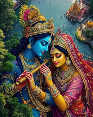 Wedding of Radha and Krishna