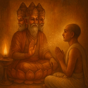 Mukta's Dialogue with Brahma in Brahmaloka