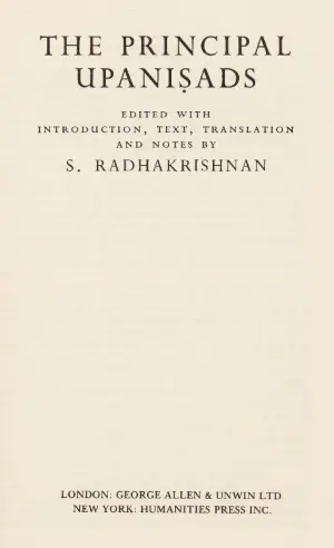 upanishads dr s radhakrishnan pdf cover page